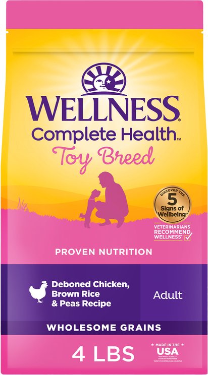 Wellness Toy Breed Complete Health Adult Deboned Chicken, Brown Rice & Peas Recipe Powdered Dog Food