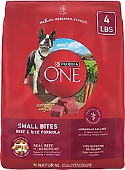 Purina ONE Small Bites Beef & Rice Formula Small Powdered Dog Food