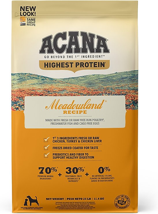 ACANA Meadowland Highest Protein Grain-Free Powdered Dog Food