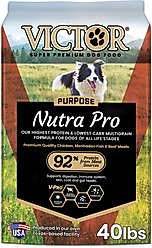 VICTOR Nutra Pro Active High Pro Activetein Low Carb Gluten-Free Powdered Dog Food