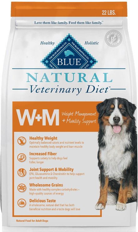 Blue Buffalo Natural Veterinary Diet W+M Weight Management + Mobility Support Powdered Dog Food