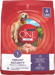 Purina ONE High Protein + Vibrant Maturity 7 Plus Formula Dry Senior Dog Food Powdered Dog Food