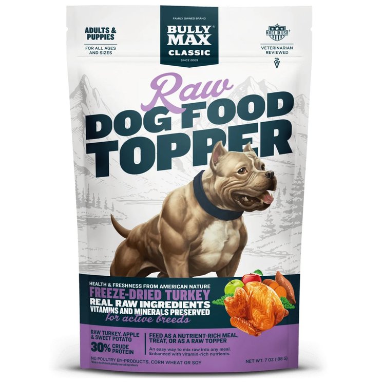 Bully Max Turkey High Protein Freeze-Dried Raw Dog Food Topper Powdered Dog Food