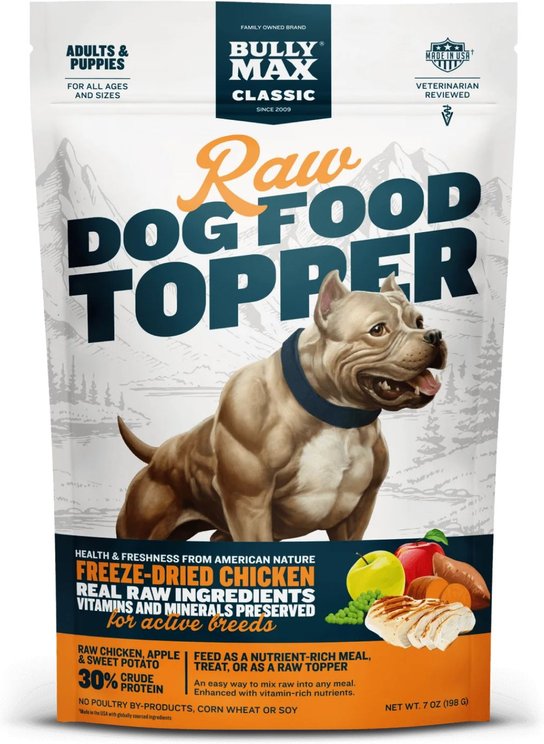 Bully Max Chicken High Protein Freeze-Dried Raw Dog Food Topper Powdered Dog Food