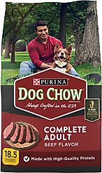 Dog Chow Kibble Beef Flavor Complete Powdered Dog Food