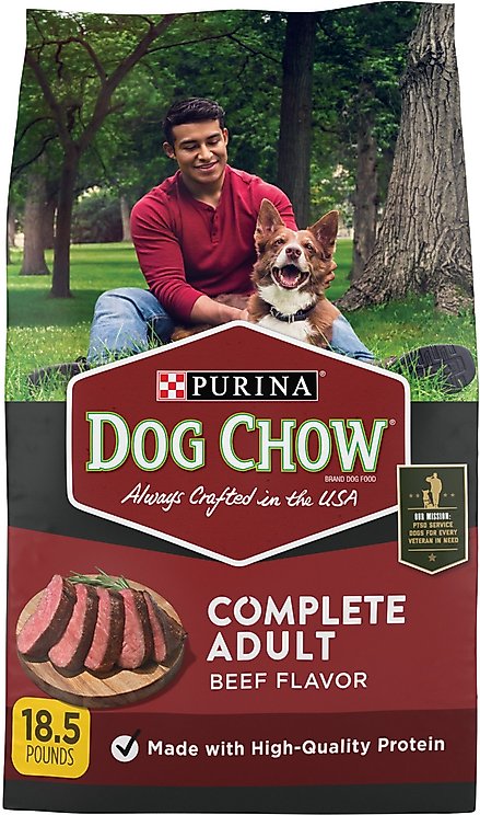 Dog Chow Kibble Beef Flavor Complete Powdered Dog Food