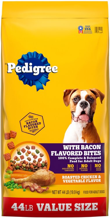 Pedigree Roasted Chicken & Vegetable Flavor with Bacon Flavored Bites Adult Powdered Dog Food