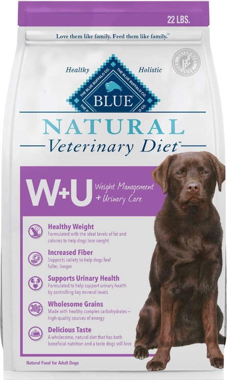 Blue Buffalo Natural Veterinary Diet W+U Weight Management + Urinary Care Powdered Dog Food