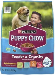 Puppy Chow Tender & Crunchy with Real Beef Powdered Dog Food